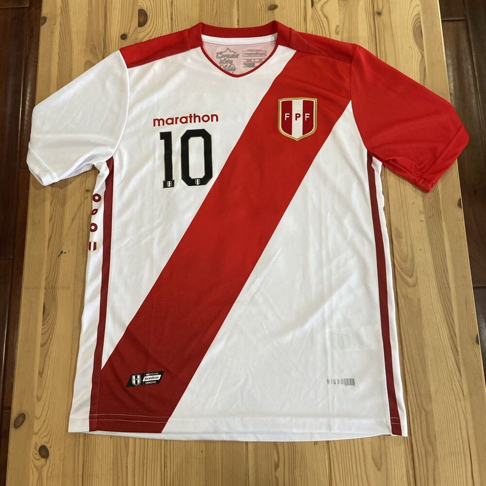 2018 Marathon Peru Home Soccer Jersey Jefferson Farfán Men Small